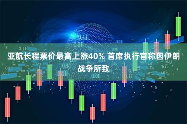 亚航长程票价最高上涨40% 首席执行官称因伊朗战争所致
