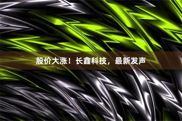 股价大涨！长鑫科技，最新发声
